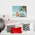 thumbnail image 4 of Kdxio Vintage Surf Van Beach Pattern Canvas Wall Art for Living Room Wall Decor for Bedroom Bathroom Modern Framed Canvas Art Prints Ready to Hang,Horizontal, 4 of 6