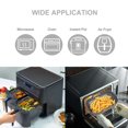 thumbnail image 2 of Air Fryer Liners Compatiable with Ninja Foodi Dual DZ201,Reusable Air Fryer Basket, Silicone Rectangle Air Fryer Pot, Air Fryer Accessories, Stone Grey, 2 of 7