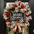 thumbnail image 6 of ZCSKFIN American Style Christmas Letter Wreath with Red Berry Vine Ring, Creative Door Hanging Decoration for Holiday Entryway Displays, Traditional Festive Accent for Home and Porch Decor, 6 of 9