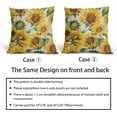 thumbnail image 6 of Retro Sunflower Pillow Covers 18x18 Set of 2 Summer Yellow Flower Throw Pillows Farmhouse Outdoor Floral Decorative Pillowcase Linen Square Cushion Cover for Home Couch Bed, 6 of 6