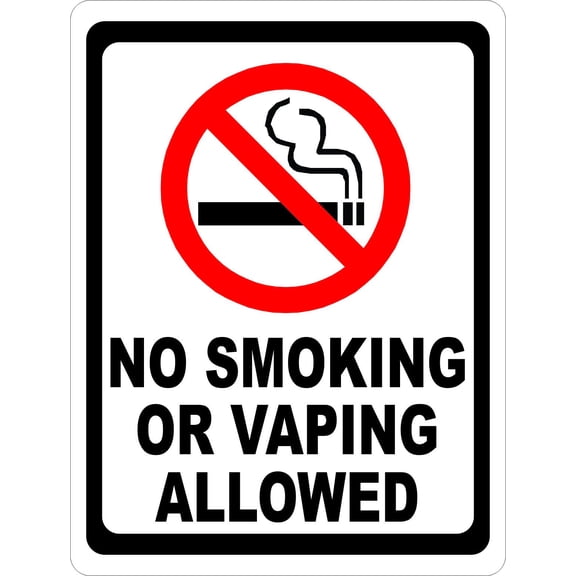 No Smoking or Vaping Allowed Sign