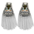 thumbnail image 2 of a refined and professional product description based on your input:\n\n \n\n**2pcs Silver Tassel Chain Epaulettes – Metal Shoulder Badges for Ceremony, 2 of 4