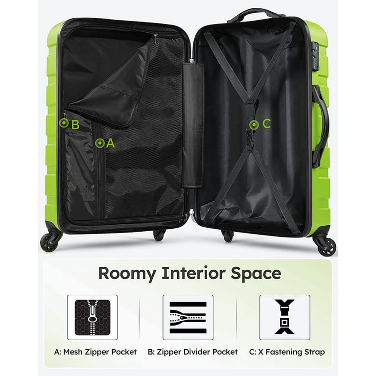 3 Piece Carry-on and Checked Luggage Set, Hard Shell
