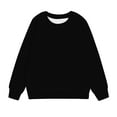 thumbnail image 4 of MKOSPLRT Fall Sweatshirts for Girl 1-12Y Crew Neck Pullover Tops Solid Long Sleeve Sweat Shirts Lightweight Running Shirts, 4 of 7