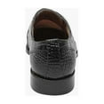 thumbnail image 2 of 25576-001 Stacy Adams Turano Bike Toe Oxford Croc Print Shoes Black, 2 of 8