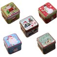 thumbnail image 1 of Square Candy Pot Embossing Christmas Candy Embossing Christmas Candy Box; Box Tinplate Cookie Gift Empty Cans Xmas Chocolates Container Holder, 1 of 8