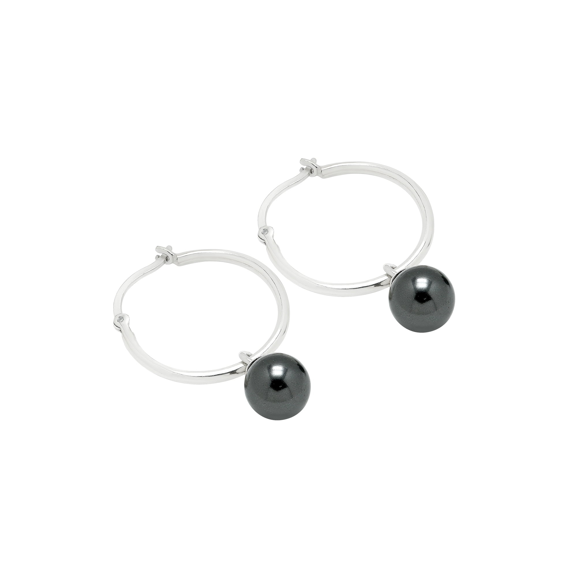 Swarovski black hoop earrings deals