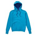 thumbnail image 1 of SG - Chaquetilla con capucha en contraste para mujer (Turquesa/marino), 1 of 1