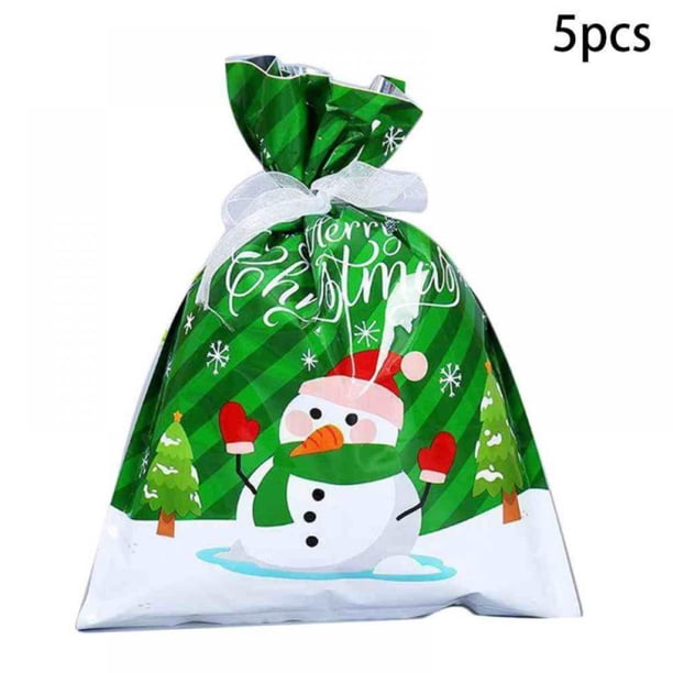 Pcs Drawstrings Christmas Gift Bags Assorted Sizes, Holiday Gift