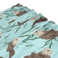 thumbnail image 3 of Yayeee Shower Curtain with Hooks 72"x72" Waterproof Fabric Bathroom Hanging Decor, Swimming Otters Pattern, 3 of 5