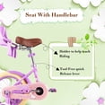 thumbnail image 5 of RULLY 16 Inch Girls Bike with Basket Bike Streamers Toddler Cycle Bikes, Purple, 5 of 7