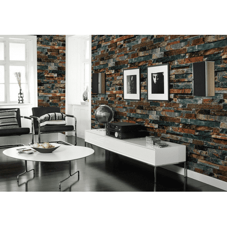 Large Paisley Wallpaper - Brick Wallpaper, Textured, Removable and Waterproof for Home Design and Room Decoration, Super Large Size 10m x 0.53m / 393.7'' x 21''