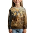 thumbnail image 3 of Garronmavis Deer Boys Long Sleeve T-Shirts 11-12 Stylish Hunting Forest Long Sleeve Crewneck T-Shirts Tee Tops Fashion Casual Crewneck Loose Fit Tee Tops for Outdoor Activities, 3 of 7