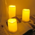 thumbnail image 5 of Candle Choice 3 PCS Outdoor Flameless Candles with Timer, Realistic Flickering LED Pillar Candles, Weatherproof Battery Operated C, 5 of 5