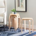 thumbnail image 3 of Linon Tenley Bentwood Tabouret Rond en Bois de 18 Pouces en Brun Naturel (Ensemble de 4), 3 of 13