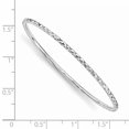 thumbnail image 2 of Sterling Silver Rhod. Plated D/C Slip-on Child's Bangle (Weight: 4.91 Grams, Length: Inches), 2 of 2