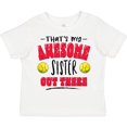 thumbnail image 3 of Inktastic That's My Awesome Sister out There with Softballs Boys or Girls Toddler T-Shirt, 3 of 5