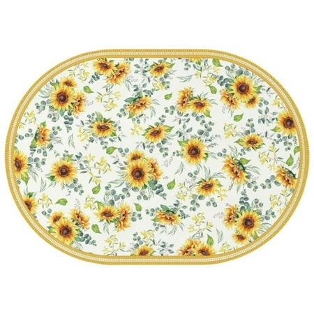

Oval Tablecloth Sunflower Floral Tablecloth Oil Proof Spill Proof Polyester Table Cover for Rectangle Tables Durable Tablecloths Thick Tablecloths for Spring Easter Picnic Kitchen