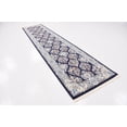thumbnail image 2 of Rugs.com Rabia Collection Rug – 3' x 13' Runner Navy Blue Low Rug Perfect For Hallways, Entryways, 2 of 8