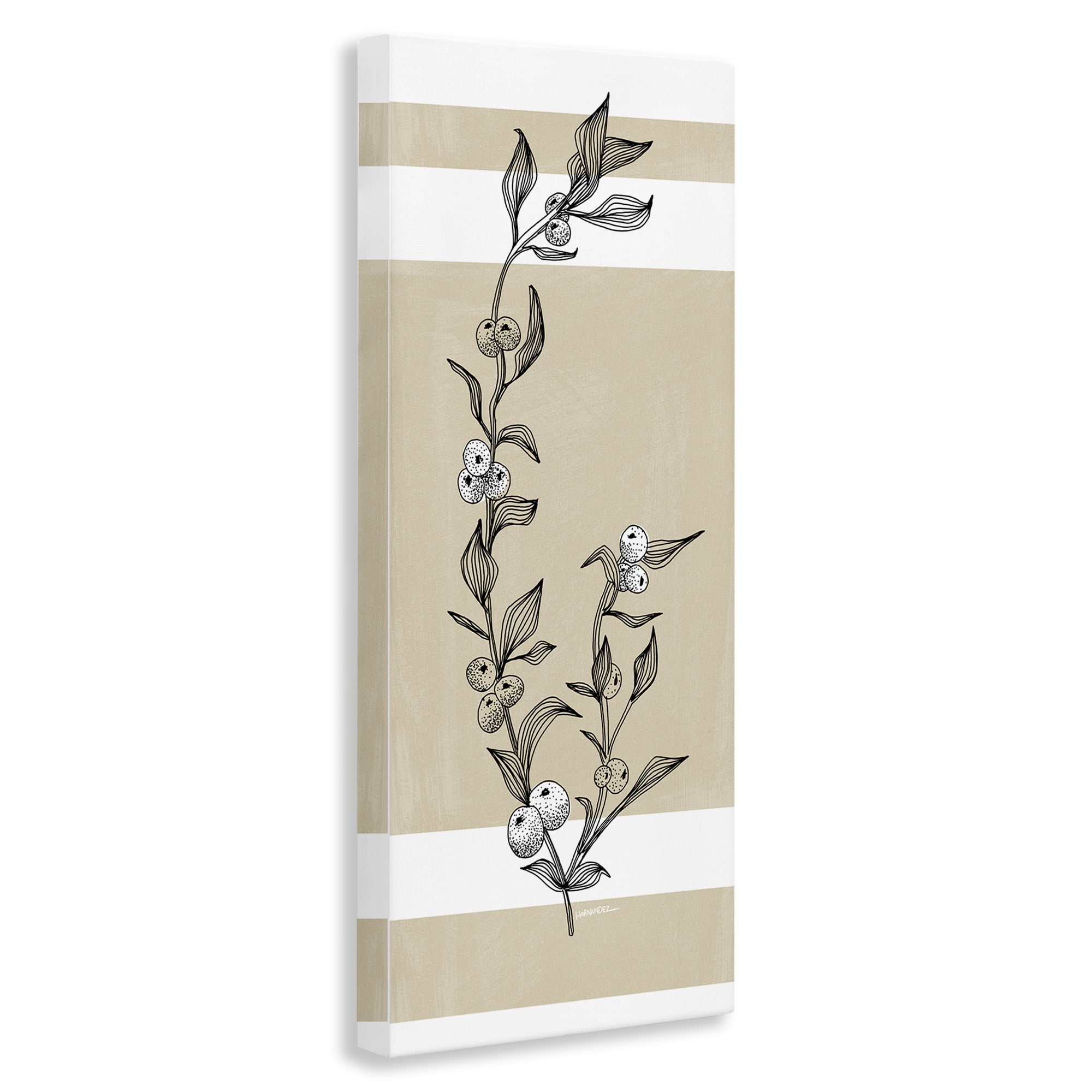 Stupell Industries Sweet Orange Branch Plants & Flowers Painting Wrapped Canvas Art Print Wall Art, 17 x 40