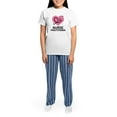 thumbnail image 4 of CafePress - Nurse Practitioner Heart Women's Light Pajamas - Women's Short Sleeve Print T-Shirt and Pants Light Cotton Pajama Set, 4 of 7