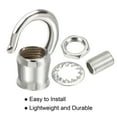 thumbnail image 4 of Uxcell Alloy Ceiling Hook 22mmx28mm for Ceiling Pendant Light Plate Chrome 2 Pack, 4 of 5