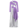 thumbnail image 3 of Hansber Robe de Danse de Louange pour Filles Enfants Pantalon Grand Métallique Robe Liturgique Combinaison Lyrique Violet Pâle 12, 3 of 7