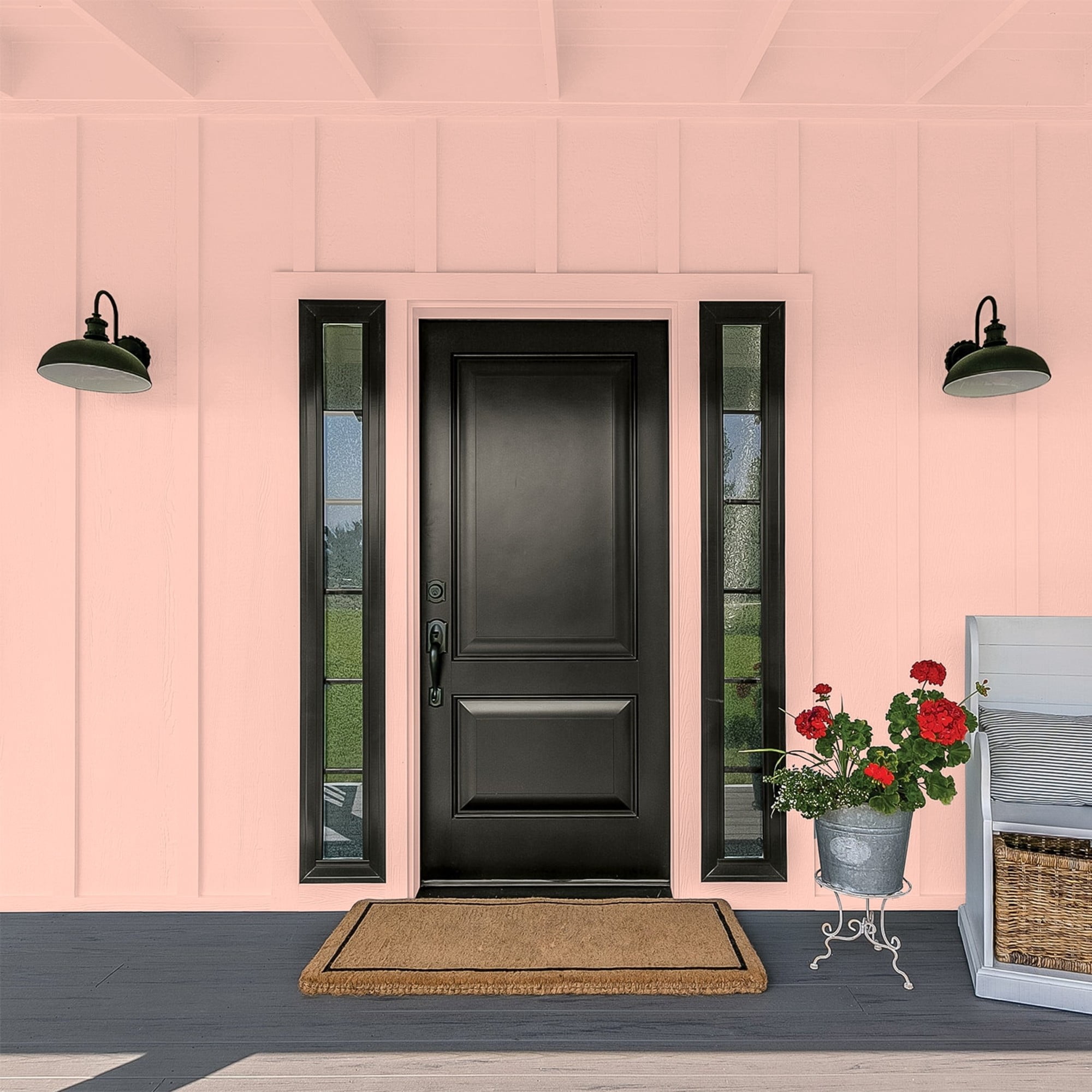 Glidden High Endurance Plus Georgia Peach Flat Exterior Paint and Primer, 1 Gallon