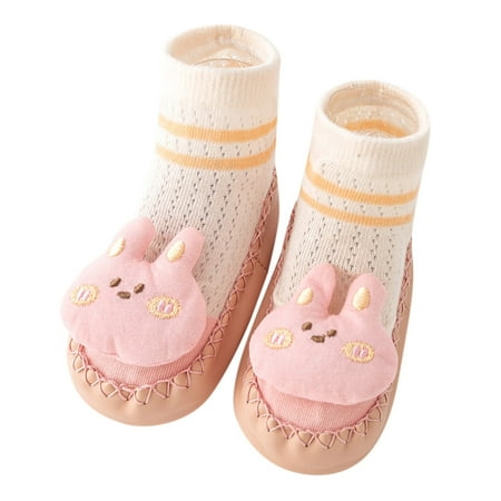 

Toddler Shoes Children Spring Summer Boys Girls Flat Socks Shoes Mesh Breathable Cartoon Bear Rabbit Pattern Baby Daily Footwear Casual First Walking