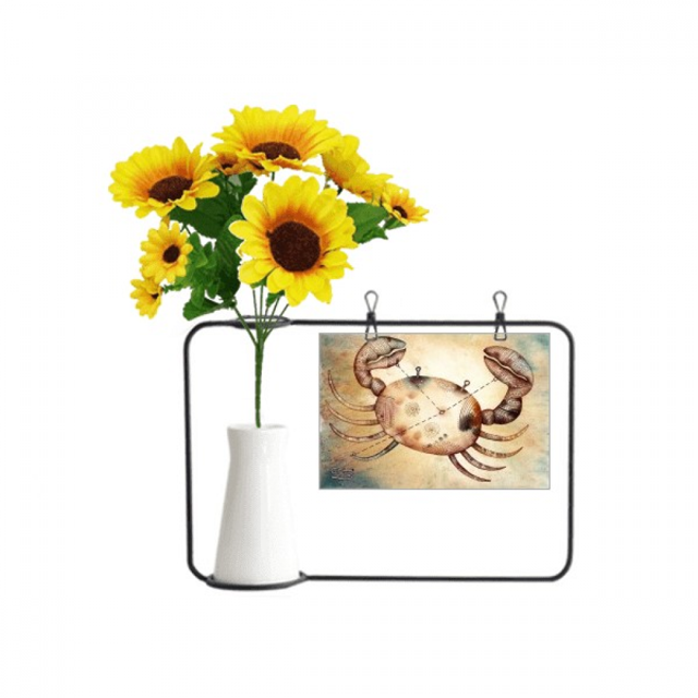 June July Cancer Constellation Zodiac Artificial Sunflower Vases Bottle Blessing Card