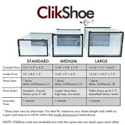 OnDisplay Clik Stackable Interlocking Shoe Box System (Large Clear/Black, Single Box)