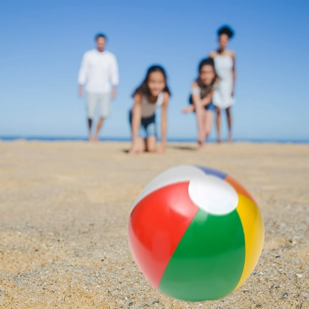 Ballons de plage en vrac HTOOQ (lot de 12) 16 pouces gonflable arc-en-ciel  jouets de ballon de plage pour enfants, douzaine de ballons de plage pour  jeux, jouets de piscine, décorations, cadeaux
