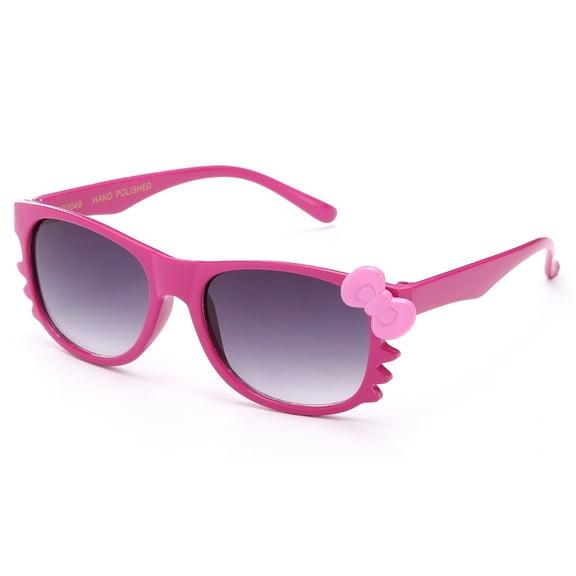 "Kitty"- Newbee Fashion Girls Cute Kitty Hello Cat Whiskers Bow Fashion Sunglasses UV Protection Lead Free (1-6 Years)
