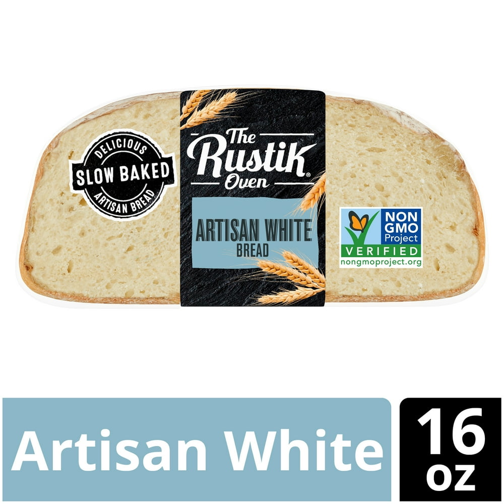 The Rustik Oven Artisan White Bread, Slow Baked Delicious Artisan Bread, NonGMO, 16 oz