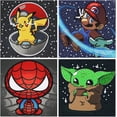 thumbnail image 1 of Diamond Painting Kits for Kids Diamond Art Gem by Number Kits Arts and Crafts for Kids Ages 8-12 Kids' Mosaic Kits DIY Full Drill Painting Kits for Home Wall Decor 4 Pieces 6" X 6", 1 of 7