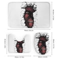 thumbnail image 3 of Attack On Titan Shower Curtain Set 4 Piece, Set Bathroom Sets with Rugs(Bath Mat,U Shape Mat Toilet Lid Cover Mat) Durable Bathroom Decor, 3 of 8