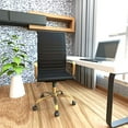 thumbnail image 2 of LeisureMod Harris High-Back Faux Leather Office Chair With Gold Frame, 2 of 2