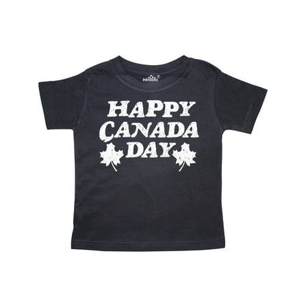 

Inktastic Happy Canada Day with Distressed Maple Leaves Gift Toddler Boy or Toddler Girl T-Shirt