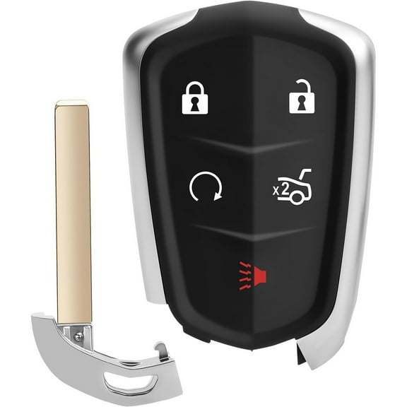 Key Fob, Keyless Entry Remote Compatible for 2015 2016 2017 Cadillac Escalade SRX XTS, 14 15 16 17 Cadillac ATS CTS, Key Fob Replacement HYQ2AB, 315MHZ, DIY Programming