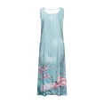 thumbnail image 5 of LSLJS Nouvelle Robe Longue Sans Manches en Coton et Lin à Col Rond Imprimée, Robe d'Été de Plage, 5 of 5