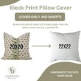 thumbnail image 6 of Fabdivine “Priya” Pink Block Print Cushion Cover – Handmade Floral Pillow in Linen Blend for Boho & Farmhouse Decor, 6 of 6