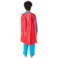 thumbnail image 3 of DC Comics Kids' Superman Suit 2PC Long-Sleeve Raglan Shirt Pajama Pant Set with Detachable Cape For Boys Girls, 3 of 6