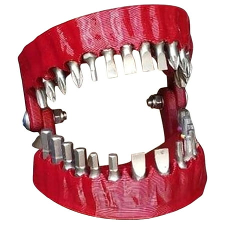 

Denture Drill Bit Holder with 28 Bits Fits 1/4 Inch Hex Bit and Drive Bit Adapter Teeth Model Drill Bit Holder Screw Driver Drill Bits Quick Change Release Catcher Drive Bit Storage Holder