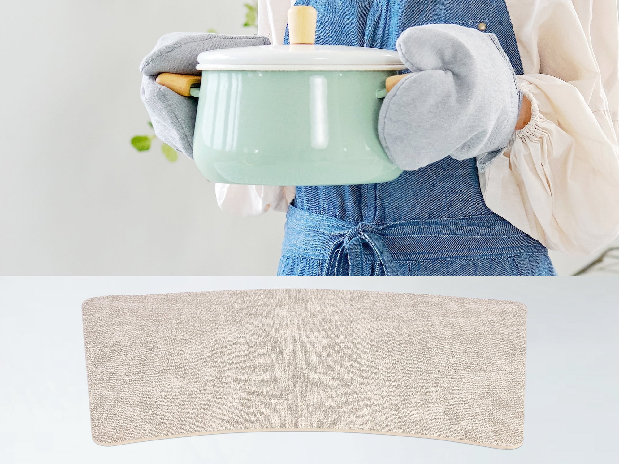 Unique Bargains Placemats for Dining Table Decor Heat Resistant Placemats 6pcs Beige