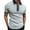 Silver, variant on Afdoent Mens Polo Shirts Shirt Sleeve Turn Down Blouse Male Zipper Color Block Leisure Male Blouse Comfortable