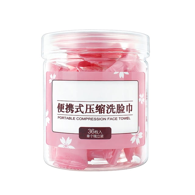 Toalla facial de compresión desechable, portátil, mini pañuelo de papel comprimido, 36 unidades/lata