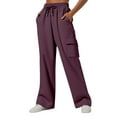 thumbnail image 4 of BILIKEYU Women's High Waist Loose Sports Pants, Sweatpants Women, Wide Leg Pants Woman, Womens Pants, 4 of 5