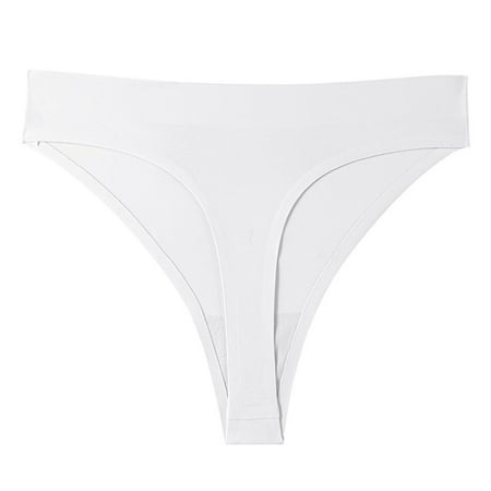 High-Waist Seamless T-Pants  Invisible Underwear  Seamless T-Pants  for Women  Large Size  Comfortable Seamless  Everyday Use  Non-See-Through  Thin Material  Womens Clothes Plus Size | White XL