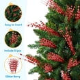 thumbnail image 3 of Planta artificial Joiedomi, 12 unidades, tallos de bayas rojas con purpurina, 43 cm, 3 of 8