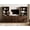 Brown, variant on WAMPAT Farmhouse Entertainment Center with Bookshelf for TVs up to 60",Mid Century Modern TV Stand with 73"H Tall 5-Tier Bookcase with 2 Drawers and Glass Doors for Living Room,Bedroom, White Oak